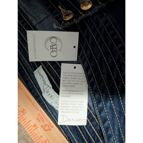 Cato Womens Plus Size 24W Denim Midi Skirt With Pockets & Button Details New - Picture 6 of 8